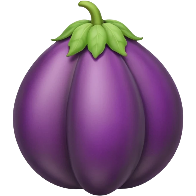 Eggplant on a peach emoji