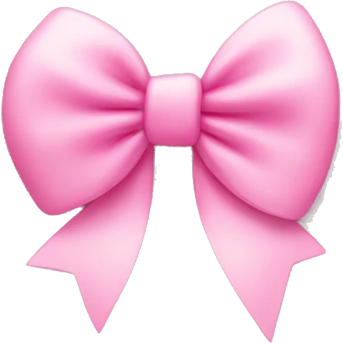 Pink bow heart emoji