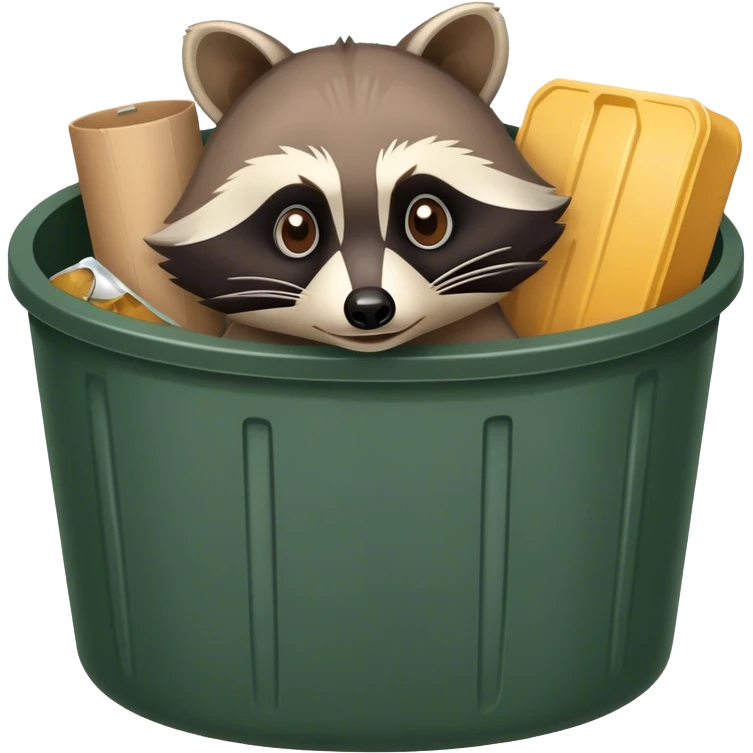 Trash raccoon emoji