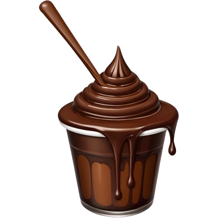 a chocolate syrup drizzle, simple, clear emoji