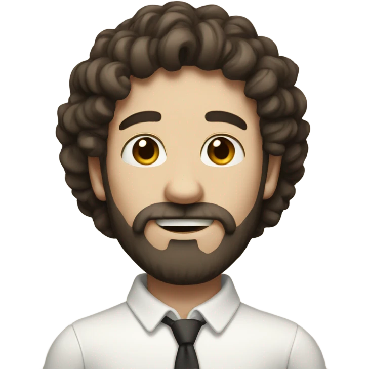 pale man with curly dark brown hair and beard emoji