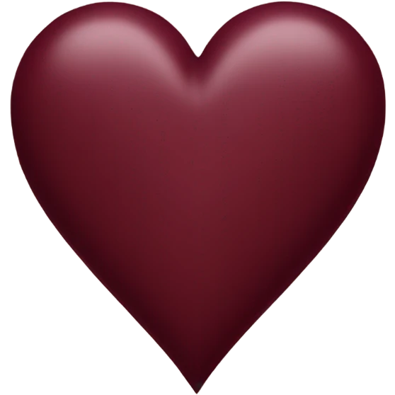 burgundy heart emoji