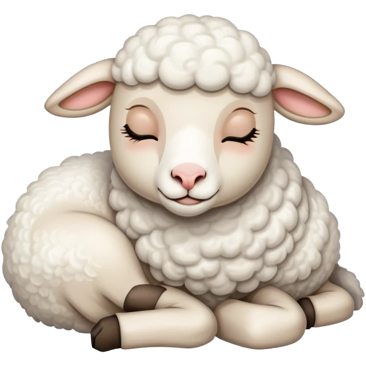 Sleepy lamb emoji