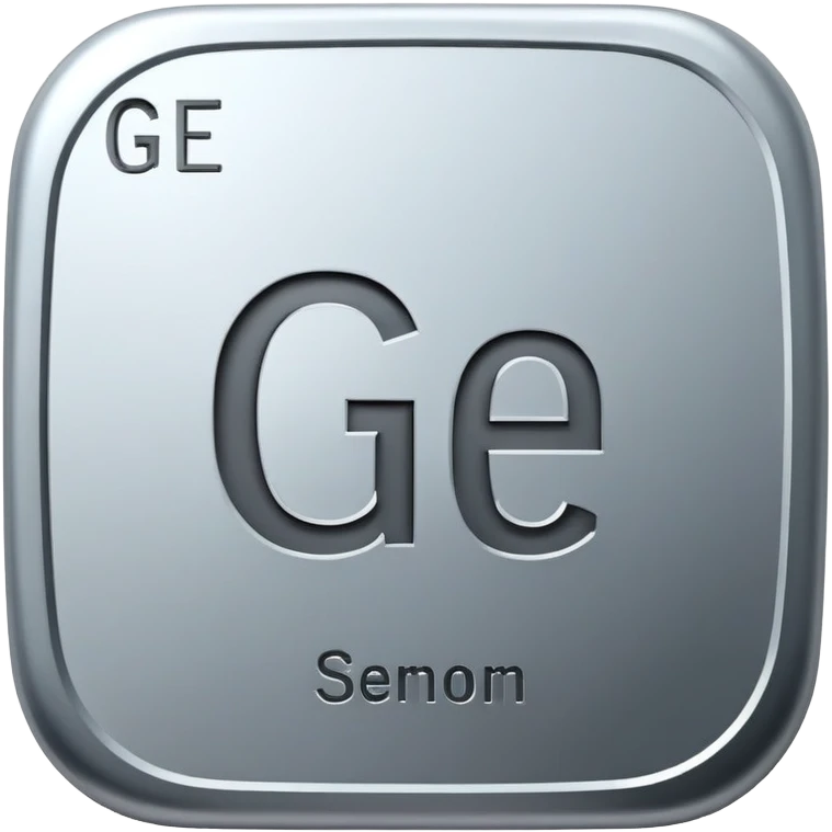 germanium element, chemical symbol Ge emoji