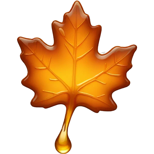 dripping maple leaf syrup emoji
