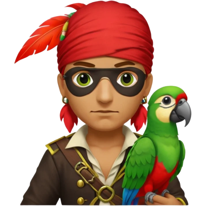 pirate and parrot emoji