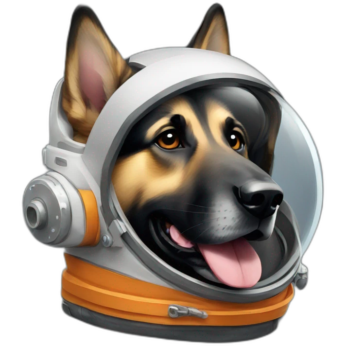 Astronaut German shepherd emoji
