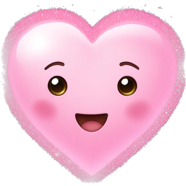 Baby pink heart with sparkling  emoji