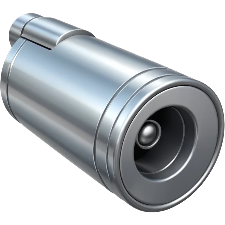 metallic cylindrical shotgun barrel emoji