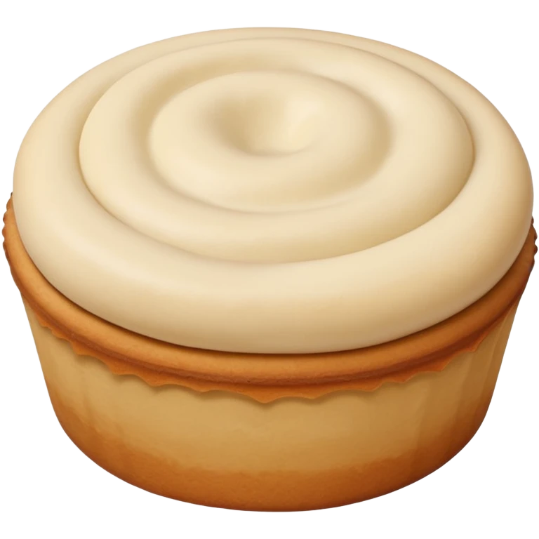 empty plain cake dough, no decorations or toppings emoji