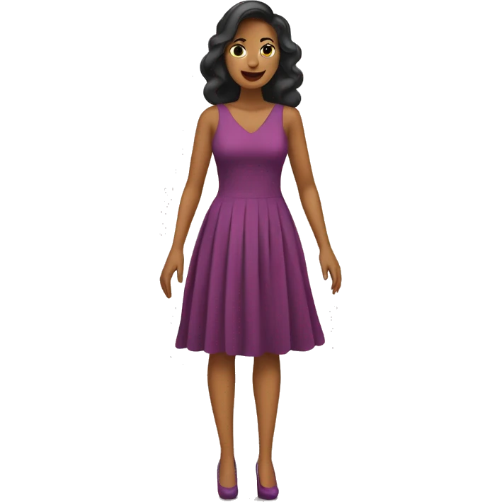 Mujer con un vestido y tacones  emoji
