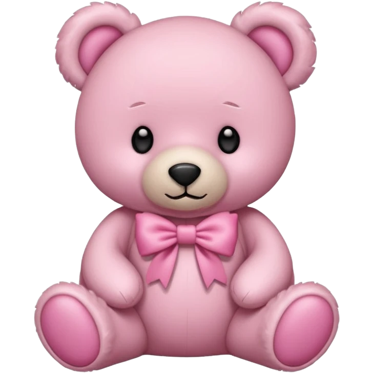 pink bow teddy bear solo emoji