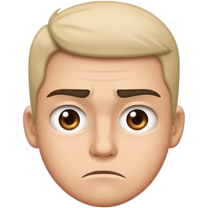 Annoyed face emoji