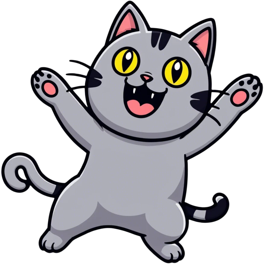 Cat raving emoji