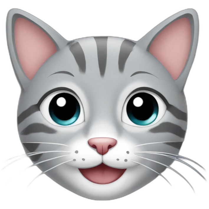 gray cat smile emoji