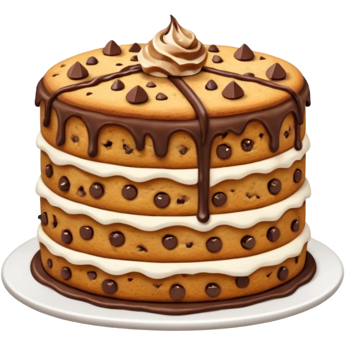 Cinnamon chocolate chip cookie cake emoji
