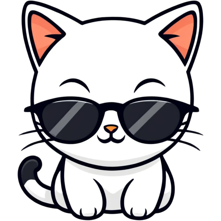 Cat with sunglasses emoji
