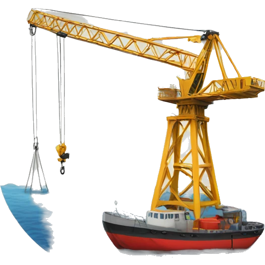 a boat crane  emoji