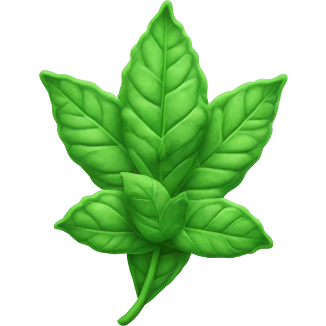 mint leaf mascot emoji
