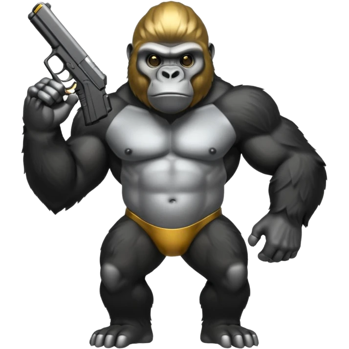 Gorilla with a Glock emoji