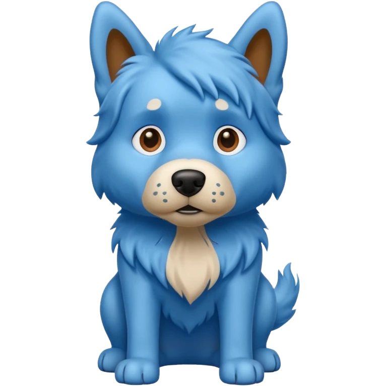 Blue dog emoji