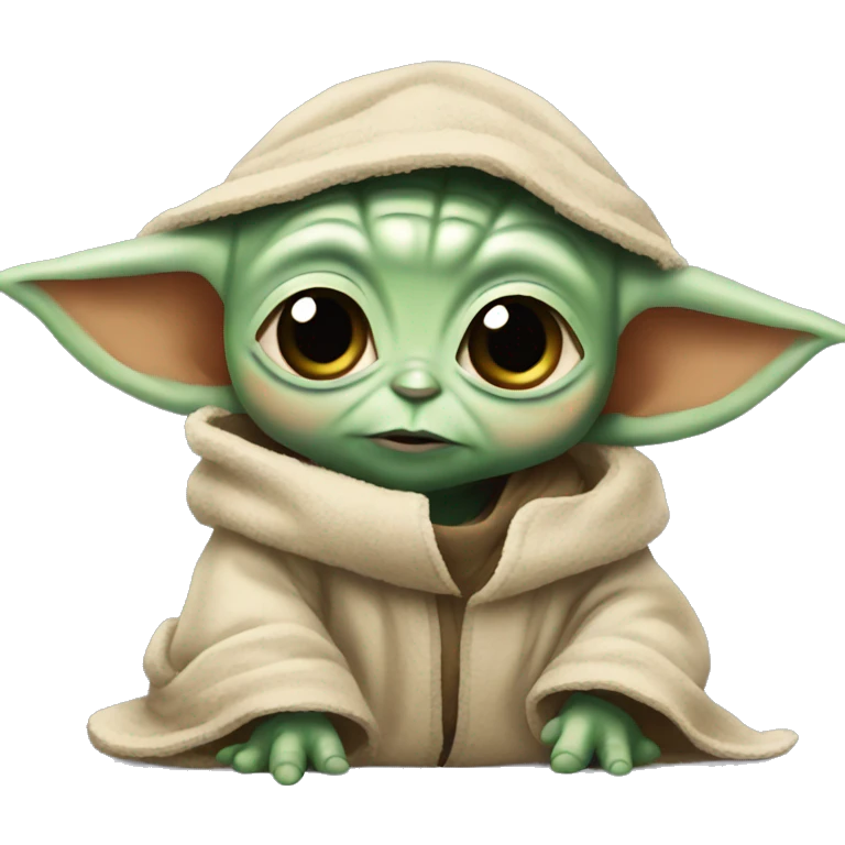 Baby Yoda shy  emoji