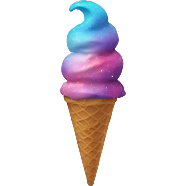 Galaxy Ice cream cone emoji