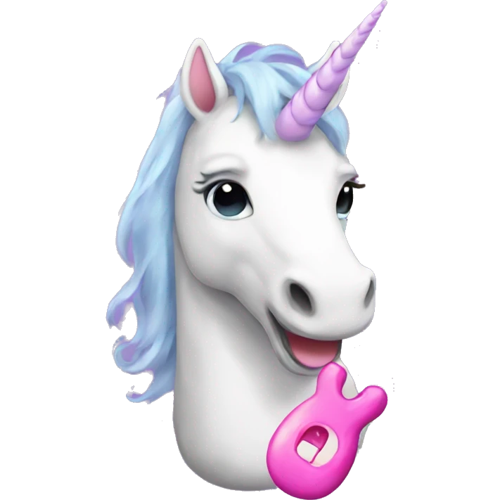 unicorn with a binky  emoji
