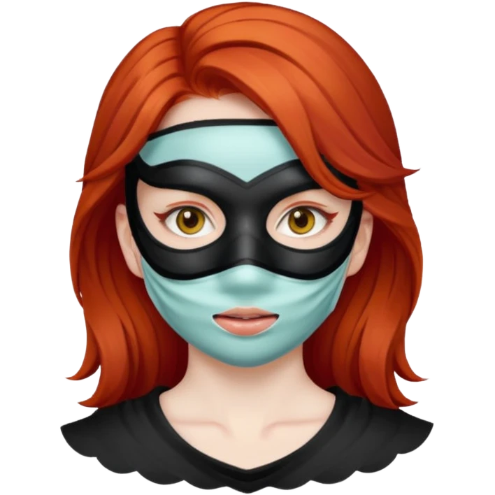 Red haired girl robber emoji