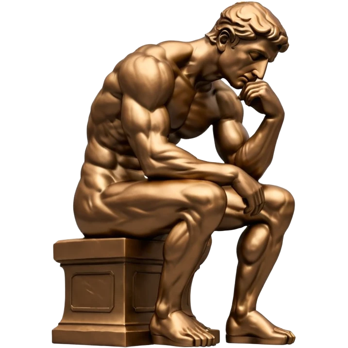 the thinker statue emoji