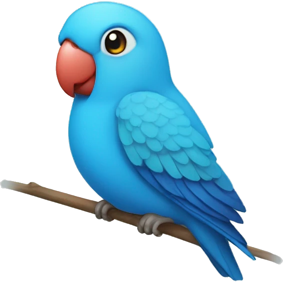 Blue lovebird emoji