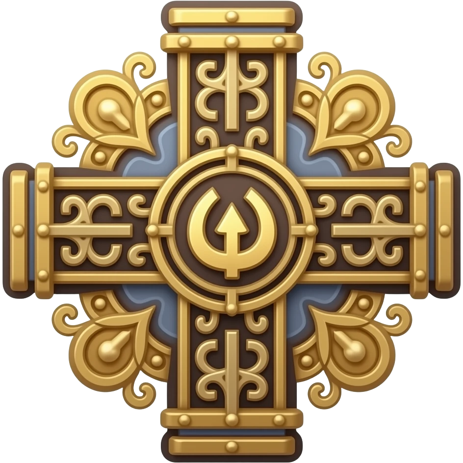 That is good but make it more divine stylish like pharsha of parshuram cross of pharsha emoji