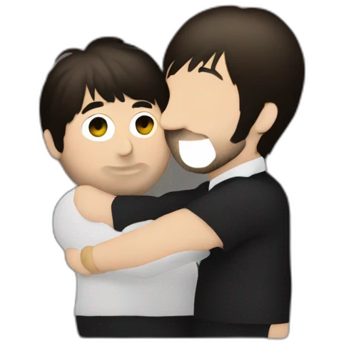 Keith Moon hugging Ringo Starr emoji