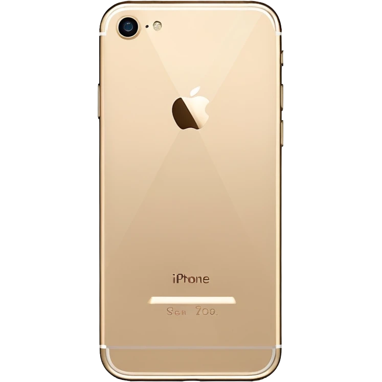 back of iPhone in champagne gold colour emoji