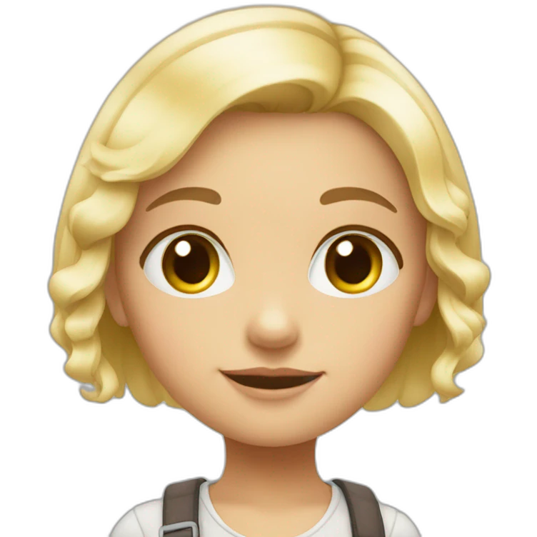 polish small girl blonde emoji
