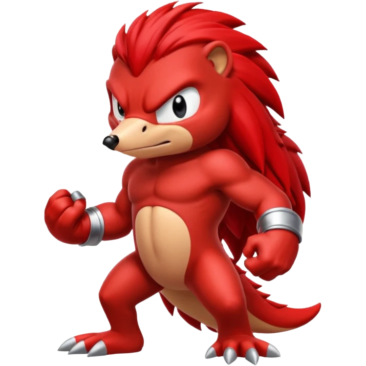 Sonic the hedgehogs friend knuckles a red animal  emoji