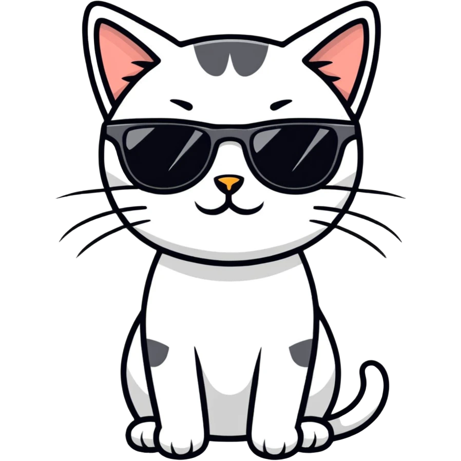 Cat with sunglasses emoji