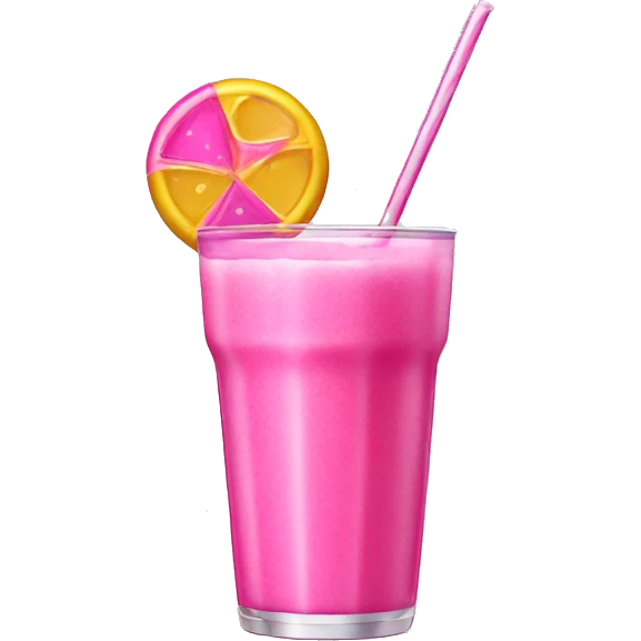 Pink drink with candy emoji