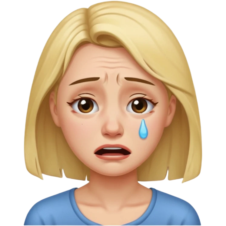 WOMAN CRYING realisim style emoji