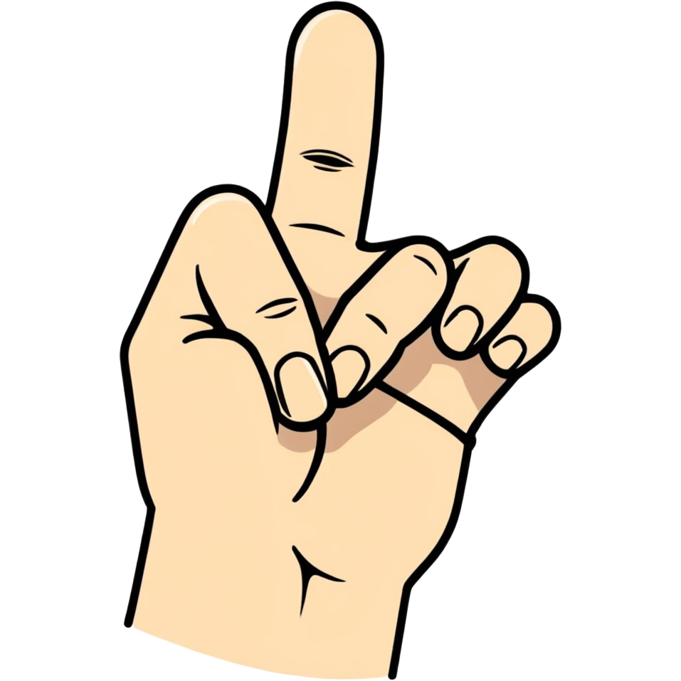 Middle finger emoji