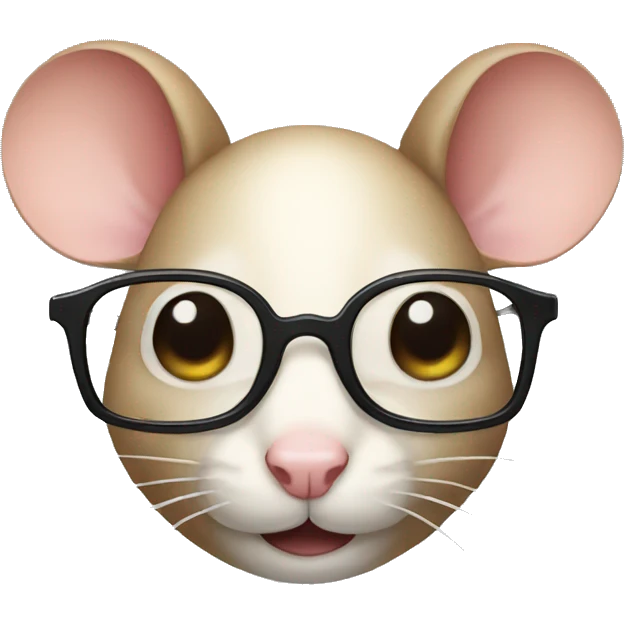 Mouse with glasses emoji