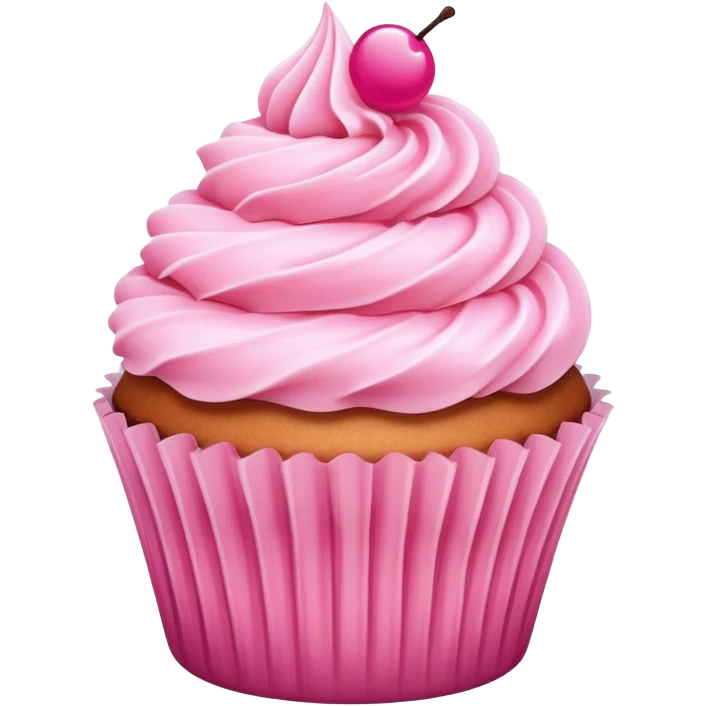 cupcake with pink icing emoji