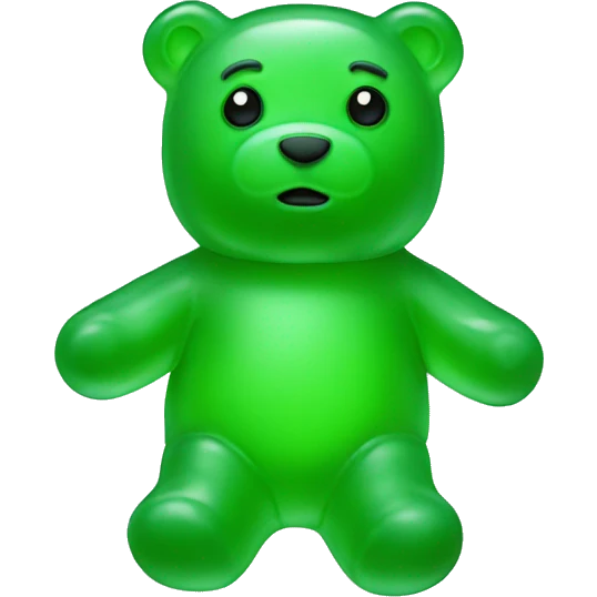Jelly bear green emoji
