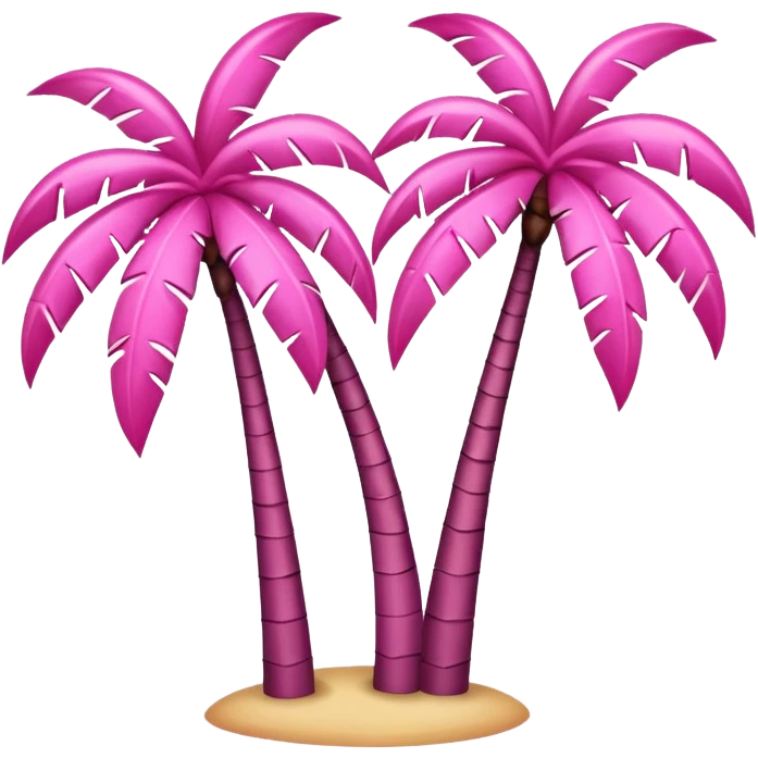 Pink palm trees emoji
