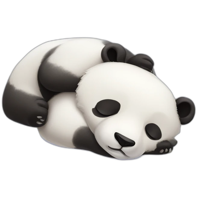 Panda bear spleeping cute emoji