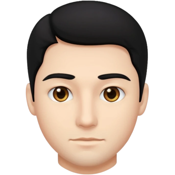 man with black hair and eyes but handsome emoji