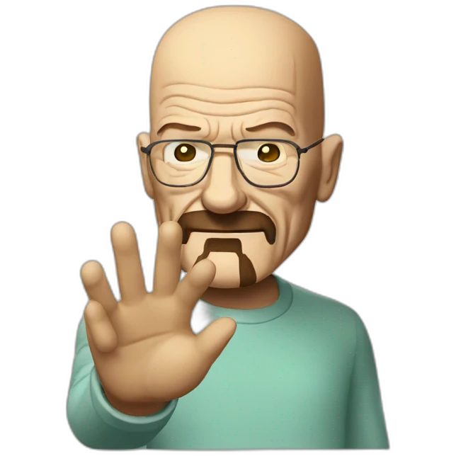 walter white waving emoji