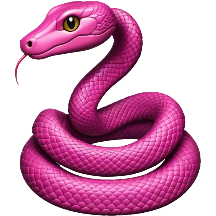 Pink snake emoji