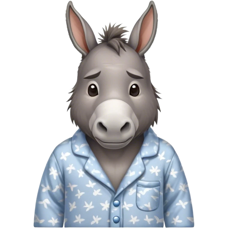Tired donkey in pajamas emoji