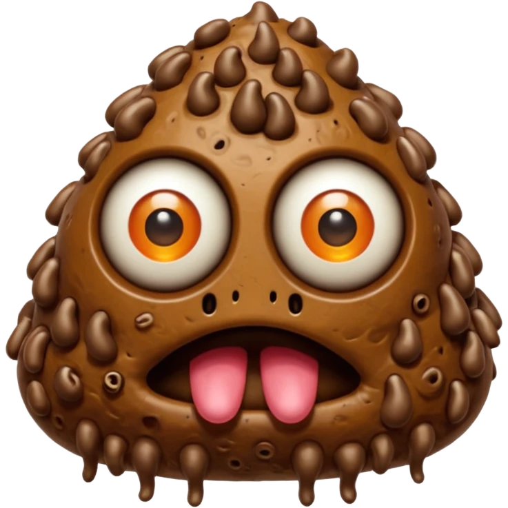 D&D beholder made out of poop emoji